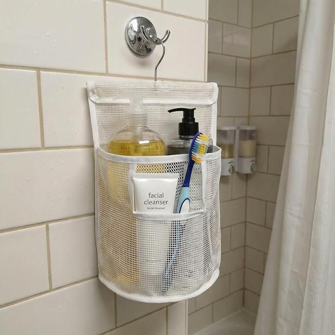 Bathroom Caddy Large Cleaning Caddy with Handle Shower Basket Durable Breathable Mesh Shower Caddy Anti Shower Organizer Easy Hanging Caddy Organizer for Dorm Room Housekeeping Spa Swimming