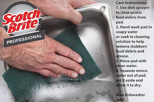 3M Scotch-Brite General Purpose Scouring Pad 105, 4.5 in x 6 in, 40/Case