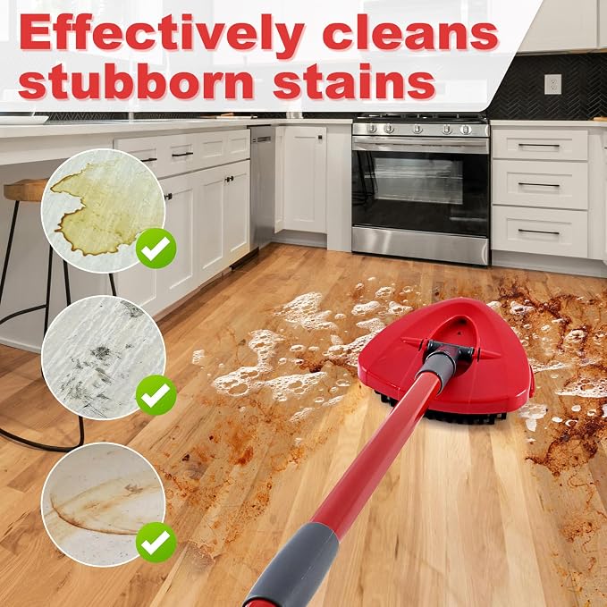 Scrubber Mop Head for Ocedar, Upgrade Scrub Brush for Oceda, Spin Mop Scrub Brush Head for Ocedar EasyWring 1-Tank, More Bristles Scrub Brush Attachment for Bathroom