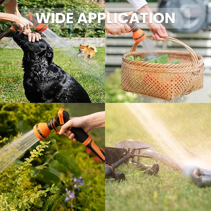 Giraffe Tools Garden Hose 6ft x 5/8'', Short Water Hose Heavy Duty, Lightweight, Flexible Hybrid Hose, Male to Female Fittings | Heavy Duty, Lightweight, Flexible Hybrid Hose, Male to Female Fittings