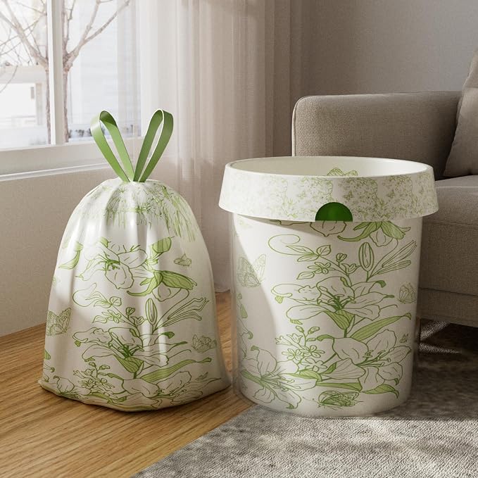 13 Gallon Drawstring Tall Kitchen Trash Bags - 50 Counts | 13G Tall Garbage Bags for Kitchen, Trash Can Liners, Leakproof ,Odor Control, Resists Leaks, Punctures, Rips