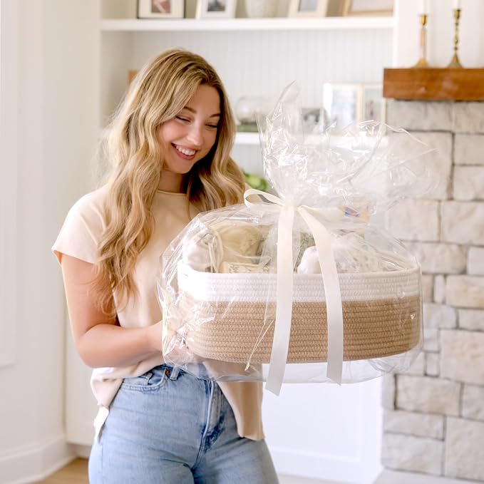 Woven Rope Baskets for Organizing, 3 Pack, 15.5 x 11 x 5.5" Storage Bins | Storage baskets and organizer bins for shelves, pantry, closet storage, toy organizer, bathroom storage, nursery, towels