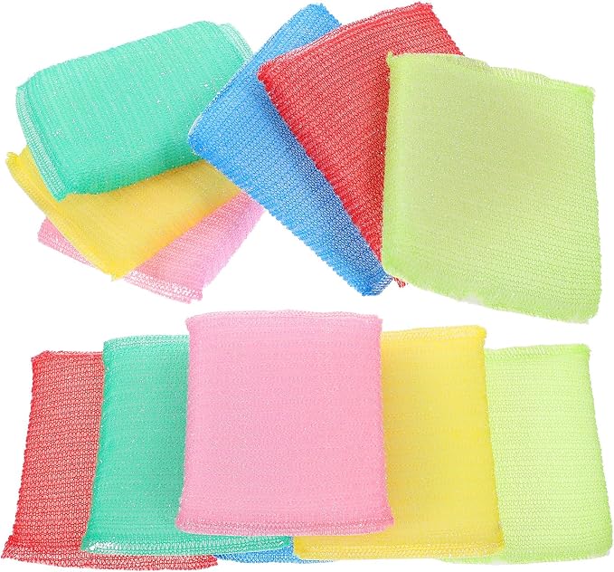 12 Pack Scrub Sponge Kitchen Dishwashing Pads for Cleaning | Flexible Sponge Nylon Build, Scratch-Free Design, Powerful Cleaning, Resistant to Deformation
