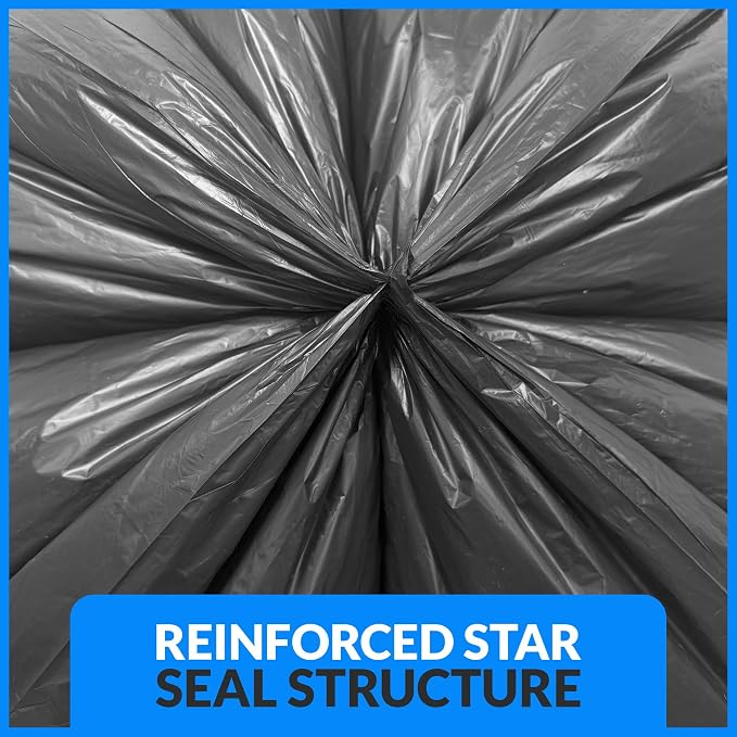 Reli. 45 Gallon Trash Bags Heavy Duty | Black | (25 Count, Twist Ties Included) Extra Tough, Leak-Proof Garbage Bags | Made in USA | Ideal for Large Clean Ups