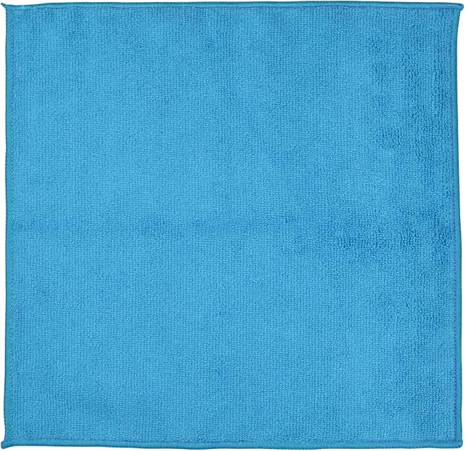 1- Piece Microfiber Cleaning Cloth, Reusable, Sky Blue, 11.8 x 11.8 in | Cleaning Rags, Highly Absorbent Microfiber Towels for Home and Kitchen, Car, Bathroom