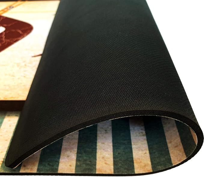 Vintage Laundry Room Floor Mat Non Skid Rubber Waterproof Farmhouse Laundry Room Rug Runner, 48''×20''