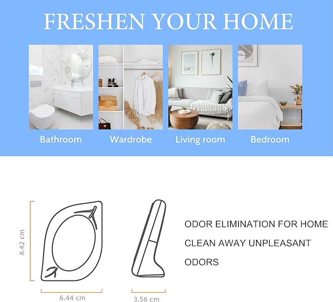 Air Freshener for Home, 4 Pack, Fresh Scent, Odor Eliminator for Small Area Closets Bathroom Pets Strong Odor, Up to 120 Days