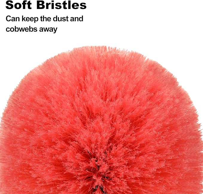 30 Foot High Reach Dusting Kit with 6-24 Foot Extension Pole // High Ceiling and Cobweb Duster with Telescopic Pole // Microfiber and Outdoor & Indoor Extendable Duster Cleaning Kit