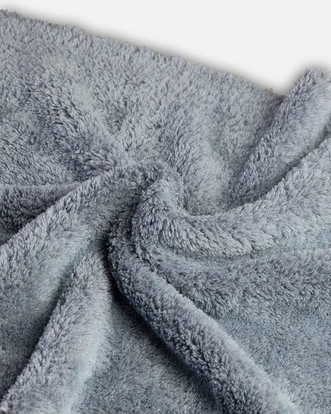 Adam's Borderless Grey Microfiber Towel (2pk) - Premium Ultra Soft Car Detailng Towel Cloths, 480gsm - Safe for Car Wash, Home Cleaning & Pet Drying Cloths (16 Inch x 16 Inch)