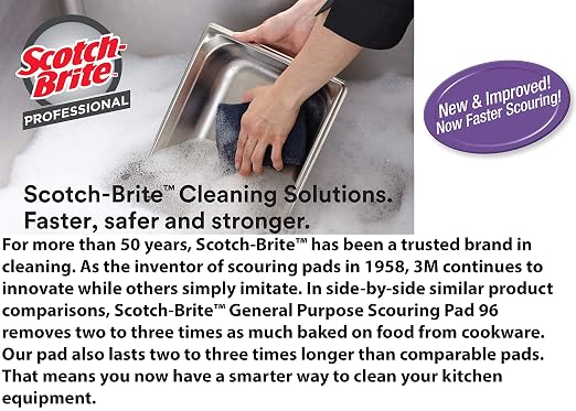 3M Scotch-Brite General Purpose Scouring Pad 105, 4.5 in x 6 in, 40/Case