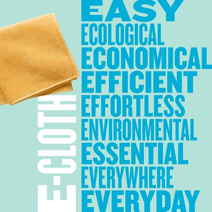 E-Cloth Microfiber Cloth, World's Leading Premium Microfiber Cleaning Cloth, Twice as Durable as Competition, 1 Year Guarantee, Ideal for Kitchen, Countertops, Sinks, and Bathrooms, Orange, 1 Pack