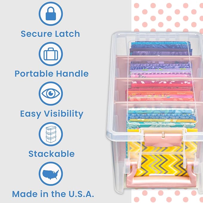 ArtBin Semi Satchel Portable Craft Organizer with 3 Dividers - Clear Plastic Storage Case for Art & Craft Supplies | 3 Removable Dividers, 15.2 x 8 x 6.2 Inches, Secure Latches, Carry Handle, Clear Durable Polypropylene