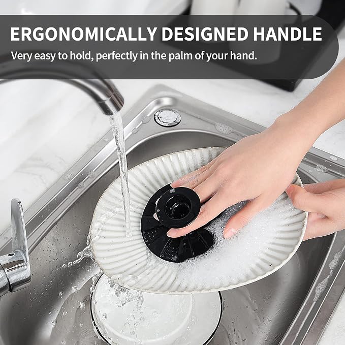 Silicone Dish Scrubber, Non-Scratch Scrub Spong for Washing Dish, Pot, Pan | Kitchen Silicone Sponge, Fruit & Vegetable Cleaning Brush, Reusable Dishwashing Scrubber, Suction Up Hang Designed, 2 Pack