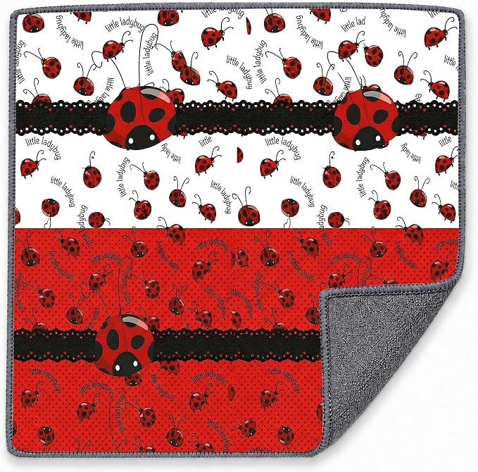 Ladybug Microfiber Towels for Cars, Scratch-Free Auto Cleaning Cloths | High-Absorbency Microfiber Clean Cloths Lint-Free Scratch-Free for Glass,Paint 11.8 x 11.8 inch,Ladybug Gift for Women Men