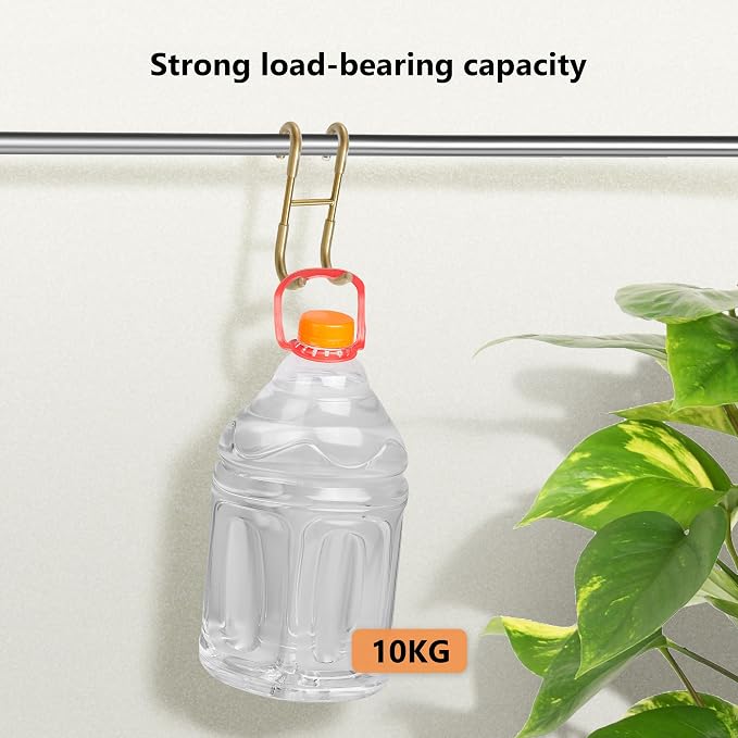 NINETREX Shower Door Hooks, Towel Hooks Frameless Glass Door, 2 Pack | Heavy Duty SUS 304 Stainless Steel, for Towels Squeegee Loofah Shaver Robe, Bathroom Storage, Antique Gold