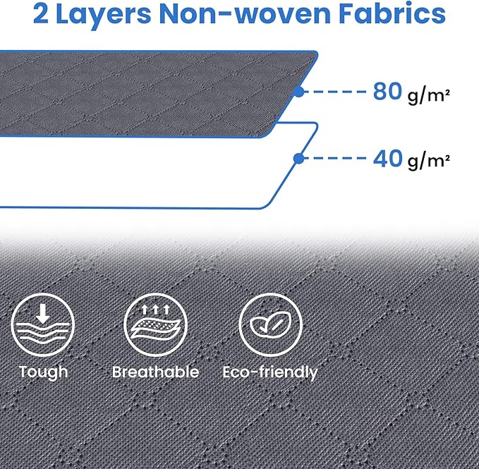 Fab totes 8 Pack Storage Bags for Clothes Blanket Storage Bins with Lids | Foldable Closet Organizers with Zippers,Window and Handles,Fabric Storage Bins for Sweater,Comforter,Bedding,Dorm essentials