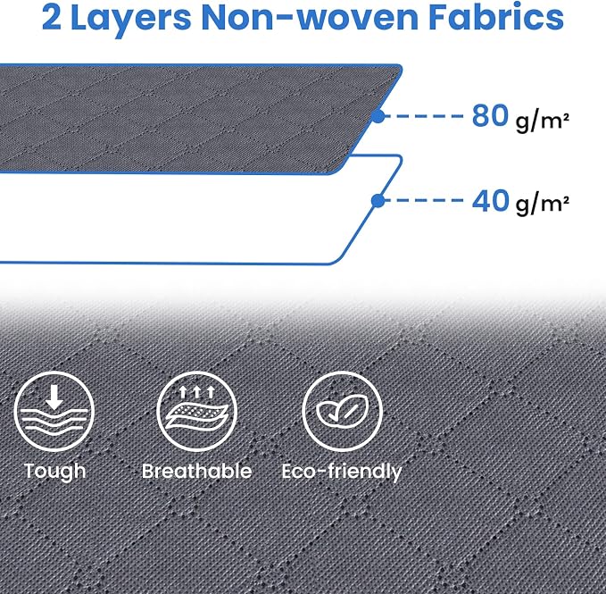 Fab totes 4 Pack Storage Bags for Clothes Blanket Storage Bins with Lids | Foldable Closet Organizers with Zippers,Window and Handles,Fabric Storage Bins for Sweater,Comforter,Bedding,Dorm essentials