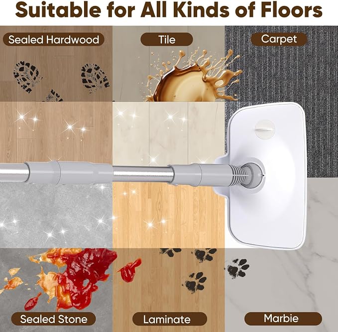 Steam Mop, 13-in-1 Powerful Detachable Handheld Steamer with 14 Accessories, 500ML Removable Tank & 23FT Power Cord for Floor Cleaning, Hardwood, Tiles, Window, Carpet
