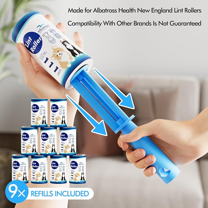 Extra Sticky Lint Roller Refills Only, Mega Value Set 999 Sheets for Pet Hair Removal, Dog and Cat Lint Remover for Clothes, Furniture, Carpet