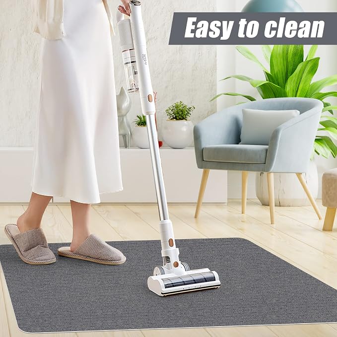 Sycoodeal Office Chair Mat for Hardwood Floor,Office Computer Gaming Chair Mat for Tile Floor,Large Floor Protector Rug,Anti-Slip,Easy to Clean,Grey(48"x60")