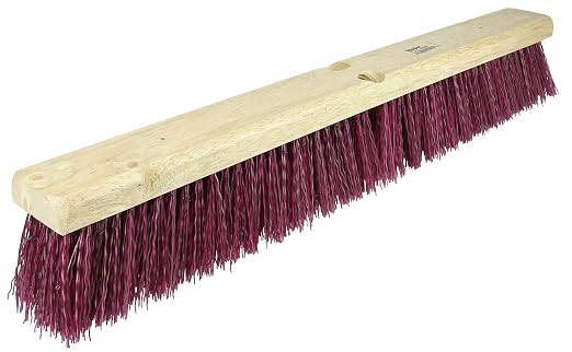 Weiler 42149 36" Garage Brush, Maroon Polypropylene Fill, Includes Brace