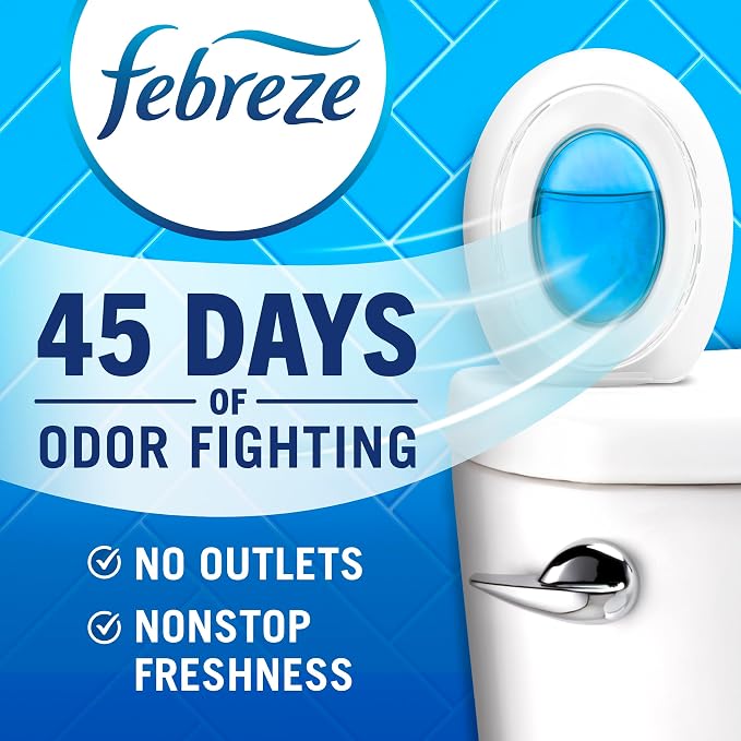 Febreze Odor-Fighting Bathroom Air Freshener for Small Spaces, Pumpkin Roll Scent, 4 Count