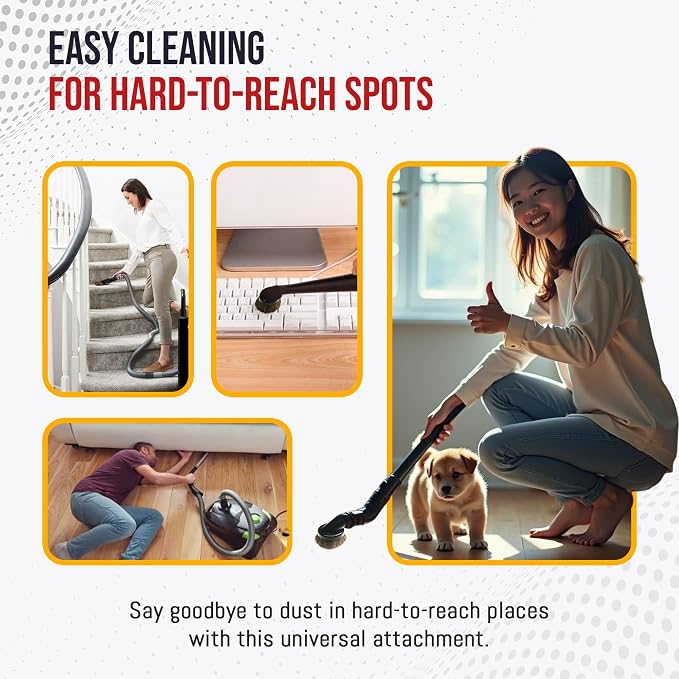 MP Maresh Products Dust Brush Attachment - Soft Bristle Cleaning Brush | Compatible with 1 1/4" Shop Vac, Eureka, Hoover, Central Vacuum System, Ceiling Fan Cleaner Duster, Household Vacuum Cleaners