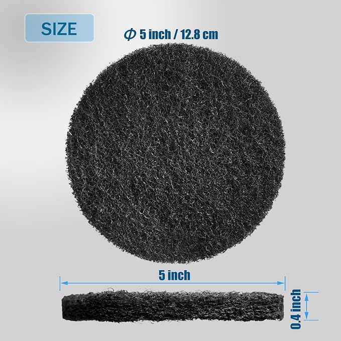12 Pack Universal Stick-on Trash Can Odor Absorbing Filters Refills | Thick Design Activated Charcoal Purifying Deodorizer for Trash Cans, Compost Buckets, Countertop and Recycle Bins (Round)