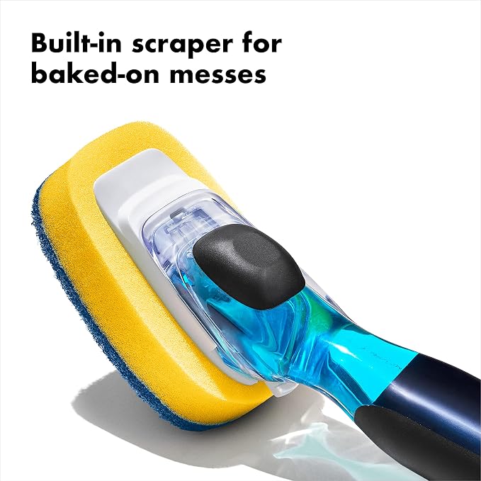 OXO Good Grips Soap Dispensing Dish Scrub Refills - 2 Pack | Durable Scrub Pads Refills, Safe for Non-Stick Cookware, Ideal for Cleaning Dishes, Pots & Pans
