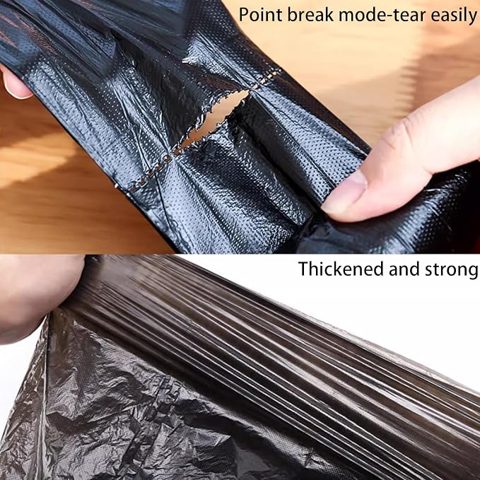 Mini Trash Bags, 0.5 Gal, 300 Counts, Black | Extra Small Garbage Bags for Desktop Trash Can, Strong Tiny Trash Bags for Car, Cat Litter, Fits 3L Waste Basket