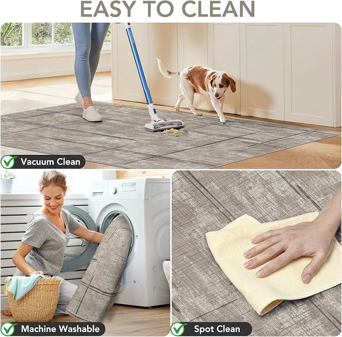 Office Chair Mat for Hardwood Floor&Tile Floor,48"X 60"-Khaki | Heavy Duty Desk Chair Mat for Hard Floors,Under Desk Rug for Rolling Computer Chair,Anti Slip,Low Pile Carpet Floor