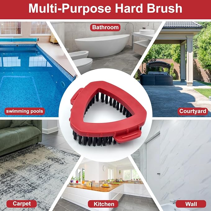 Scrub Brush Mop Head Replacement for O Cedar RinseClean 2 Tank System Spin Mop Head Base,Scrubber Mop Brush Head for Ocedar Mop Scrub Brush Head Hard Bristle Scrub Brush Floor Cleaning, Not for 1 Tank