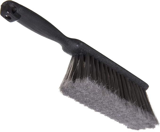 SPARTA Counter and Bench Brush, Flagged Bristles, 8 Inch, Gray | Flo-Pac, Polypropylene Bristles and Block, Fine Dust and Sawdust, Smooth Surfaces, BPA Free