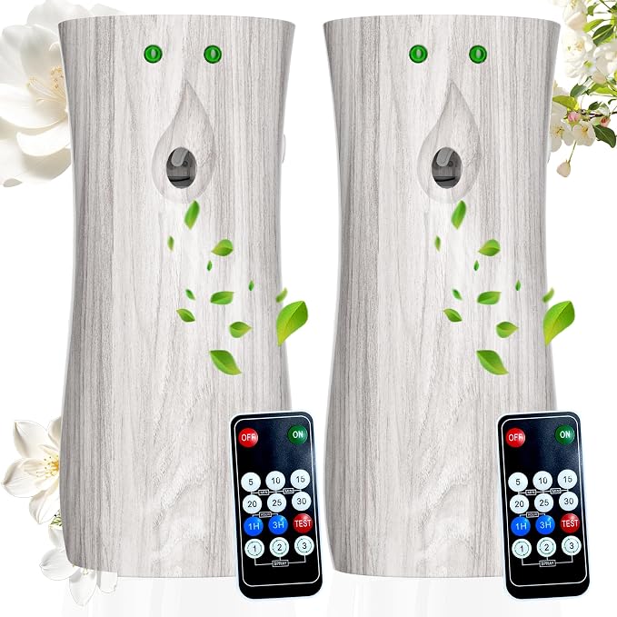Automatic Air Freshener Spray Dispenser with Remote Control 2-Pack, BHW