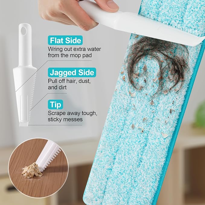 JOYMOOP 36 Inch Grey-White Commercial Dust Mop, Microfiber Dust Mop for Hardwood Floors, Heavy Duty Industrial Wet Dry Floor Mop with Telescopic Handle, Includes 5 Mop Pads
