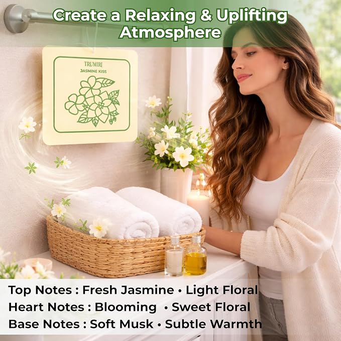 Jasmine Kiss - Room Deodorizer Gel Odor Eliminator For Home - Bathroom Air Freshener Odor Absorber - Closet Deodorizer - Long Lasting Non Plug In Strong Scent For Kitchen Trash Basement Rv Smell