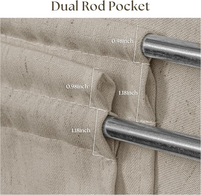 Semi Sheer Sidelight Door Curtains 25 X 72 Inches Long 2 Panels | Burlywood Birch, Privacy Light Filtering, Rustic Curtain, for Front Back Glass Door Window Drapes, Rod Pocket, Tie Back