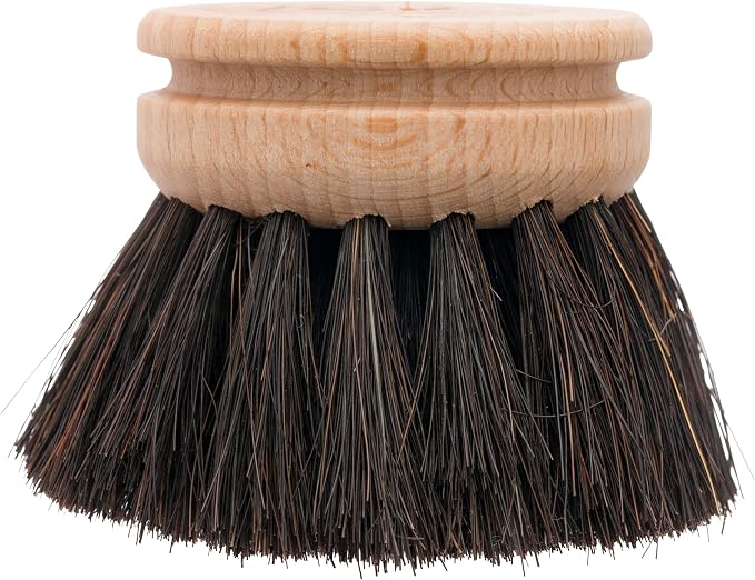 Redecker Dish Brush Set, Silicone Handle – Reed with Tampico & Horsehair Heads – Sustainable Cleaning System, Made in Germany