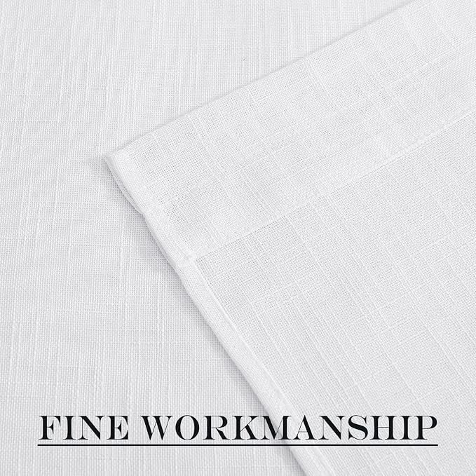 NICETOWN Sidelight Sheer Door Window Curtains for Front Back Glass | Semi Light Filtering French Door Curtain with Tieback, Half Window Kitchen Decor, 26 x 50 Inch Long, White