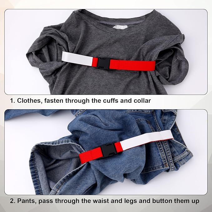 6pcs Buckle Loops for Laundry, Clothes Straps with Buckle Multipurpose Washing Care Tools Cleaning Belt Accessories Gadgets for Wash Care (Red, Light Purple, Rose Red, Pink, Sky Blue, Light Gray)