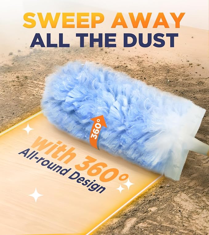 Heavy Duty Duster Refills for Swiffer Duster, 20 Count | 1 Handle, 360° Multisurface, 4X Microfibers, Unscented Disposable Dusters for Cleaning
