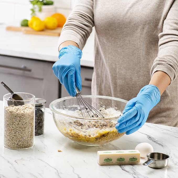 Comfy Package Synthetic Vinyl Blend Disposable Plastic Gloves Non-Sterile, Powder & Latex Free