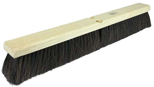 Weiler 42017 Tampico Fiber Medium Sweep Floor Brush, Black Center Fill, 2-1/2" Handle Width, 24" Overall Length, Natural