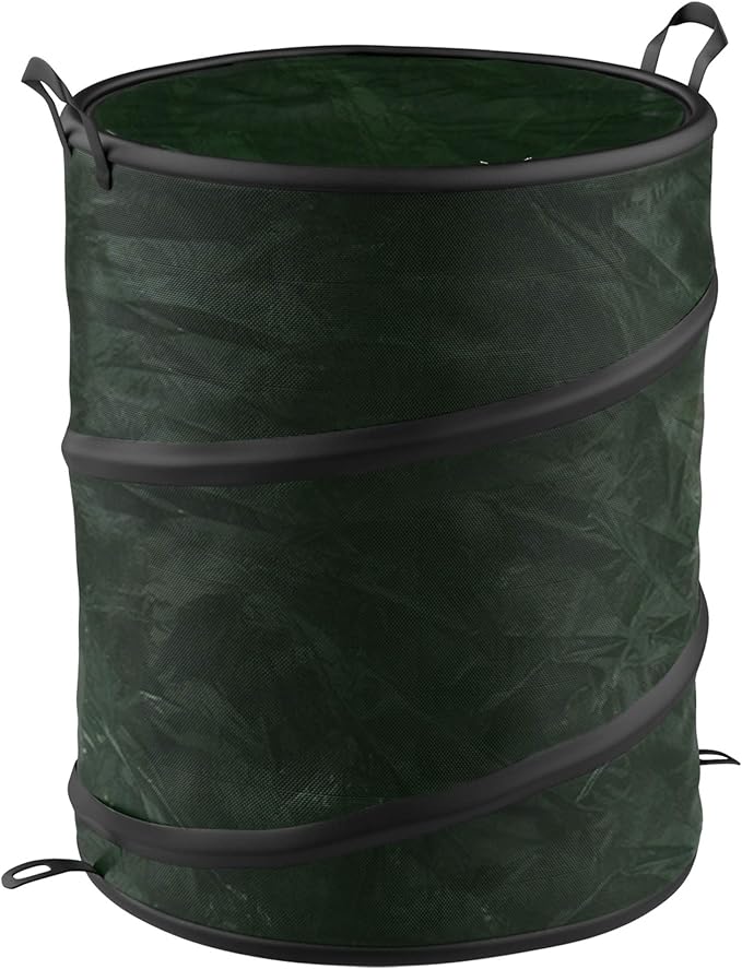 29.5-Gallon Pop Up Outdoor Garbage Can - Collapsible Trash Can for Parties, Yard Waste, or Laundry - Camping Accessories by Wakeman