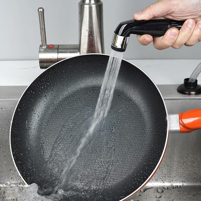 Universal Sink Sprayer Attachment for Kitchen Faucet, Matteblack | NSF/ANSI/CAN 372 Certified, Kitchen Side Sprayer Head Compatible with Delta, Moen, Kohler and OEM Brands Pull Out Spray Head