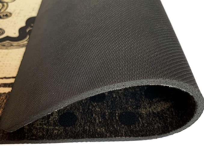 Kitchen Rug Non Slip, Durable Natural Rubber Rug Runner for Kitchen Antique Style Chef Mat, 48''×20''