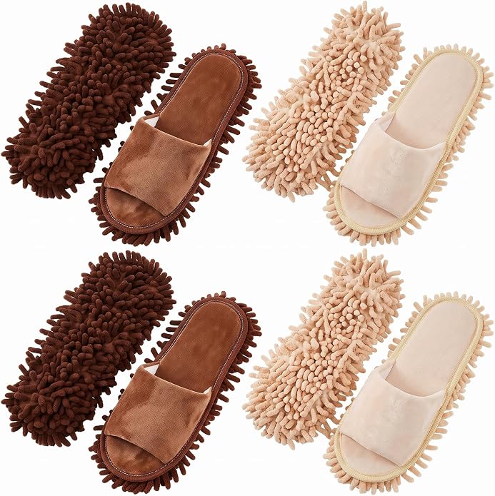 Jecery 4 Pair Microfiber Mop Slipper