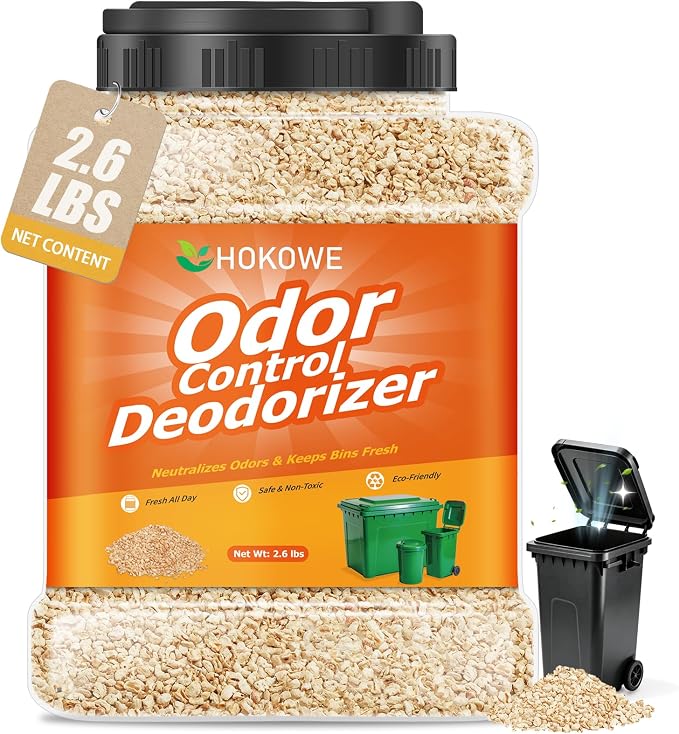 2.6lbs Trash Can Deodorizer, Garbage Odor Eliminator & Trash Odor Neutralizer, Long-Lasting Garbage Deodorizer for Indoor & Outdoor Dumpsters and Recycling Bins, Helps Keep Trash Bins Fresh & Clean