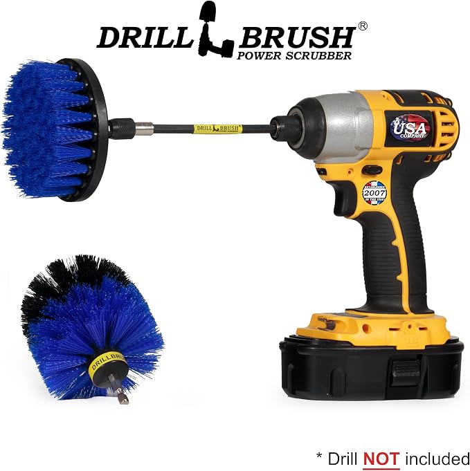 Marine - Kayak - Raft - Canoe - Inflatable - Boat Accessories - Hull Cleaner - Cleaning Supplies - Drill Brush - Spin Brush Kit - Pond Scum, Oily Residue, Weeds, Barnacles, Oxidation
