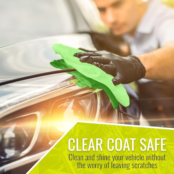 BugSlide Microfiber Mesh X-Treme Cleaning Cloth, No-Scratch Car Surfaces | Waffle weave mesh cloth for extra cleaning power. Use with all BugSlide products to clean and polish, no scratching.